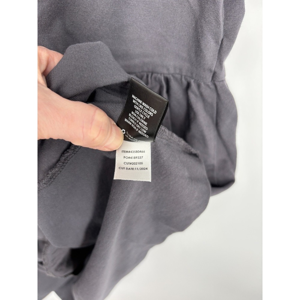 Torrid Dress Plus 2 2x Gray Knit Mini Eyelet Yoke Mini Skater Pockets - Picture 5 of 9